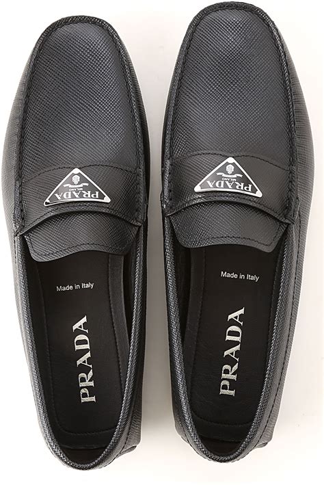 prada scarpe classiche pelle uomo argento|Prada.